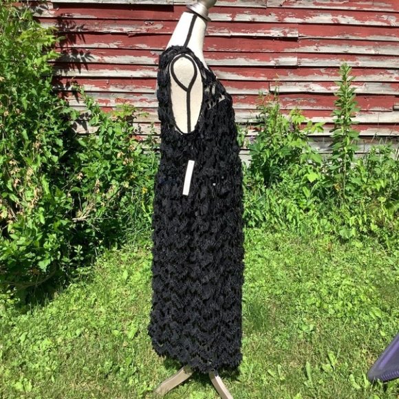 EUC Anthropologie Black Sequin Dress Sz. 16W - Picture 3 of 12